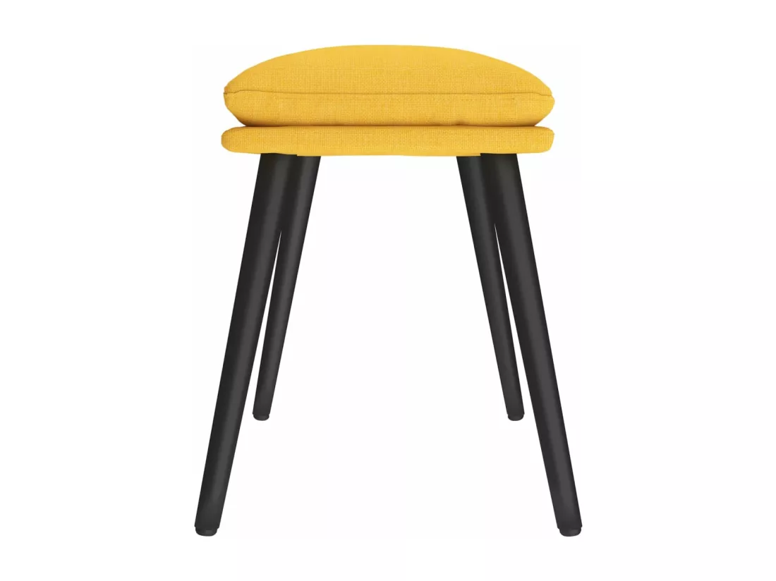 Repose-pied Jaune moutarde 45x29,5x35 cm Tissu