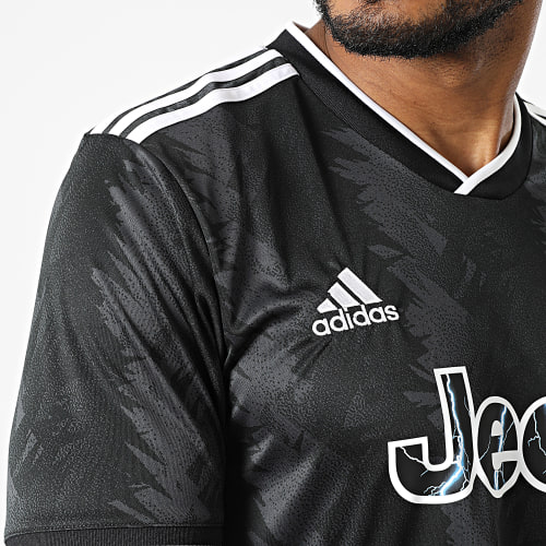 Maillot De Foot A Bandes Juventus HD2015 Noir
