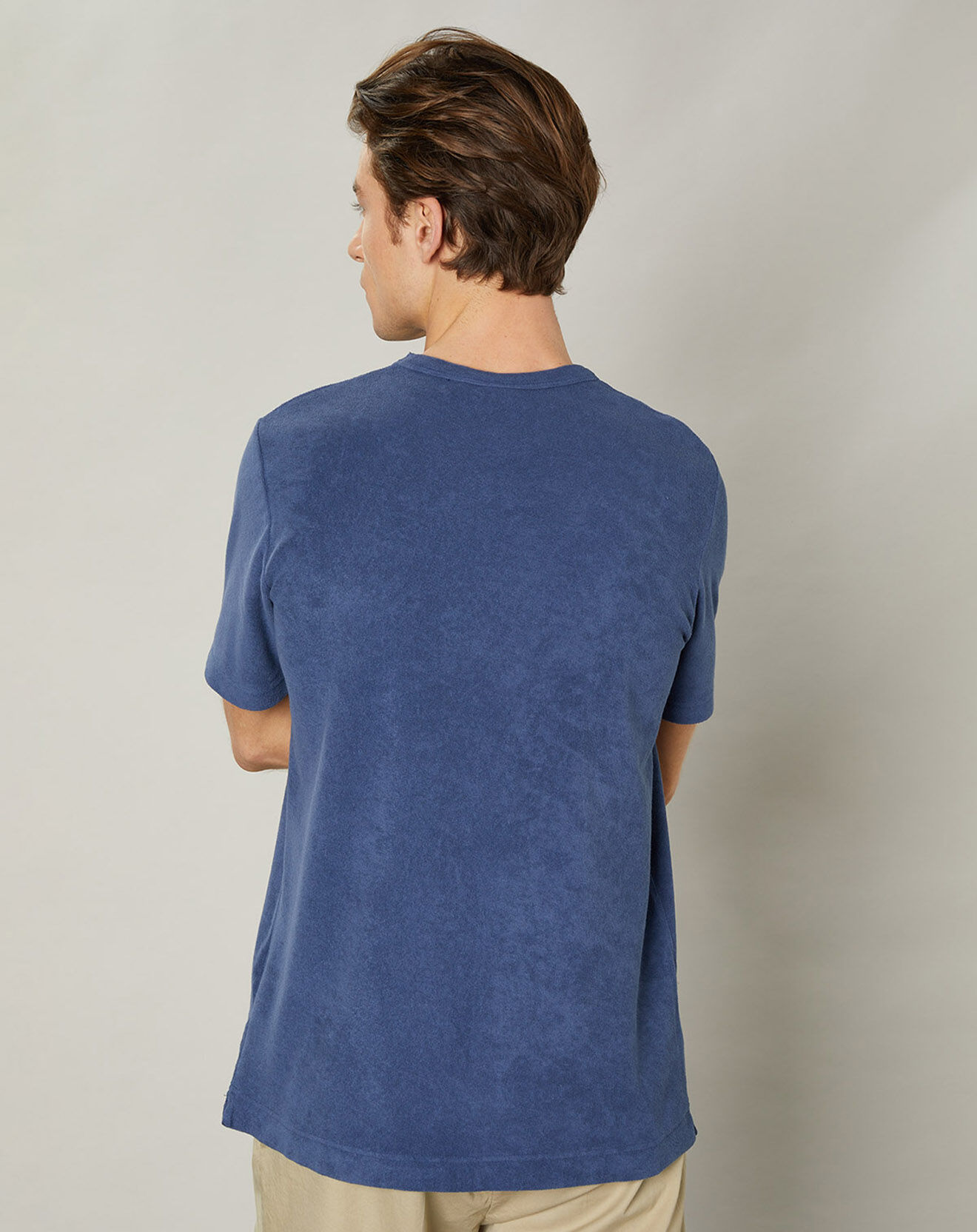 Hartford T-Shirt en éponge Pocket Crew pétrole