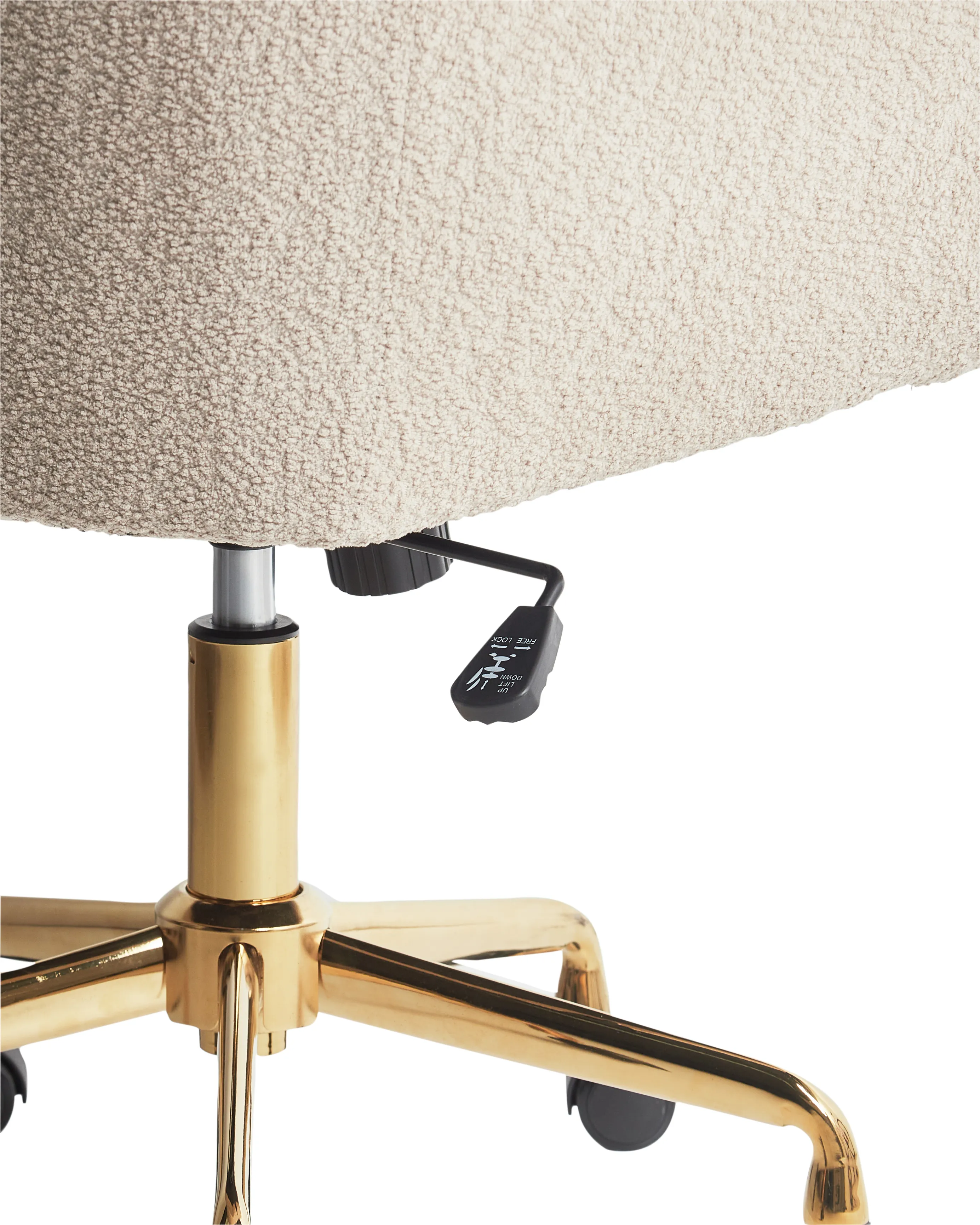 Bureaustoel PALMDALE Bouclé Beige
