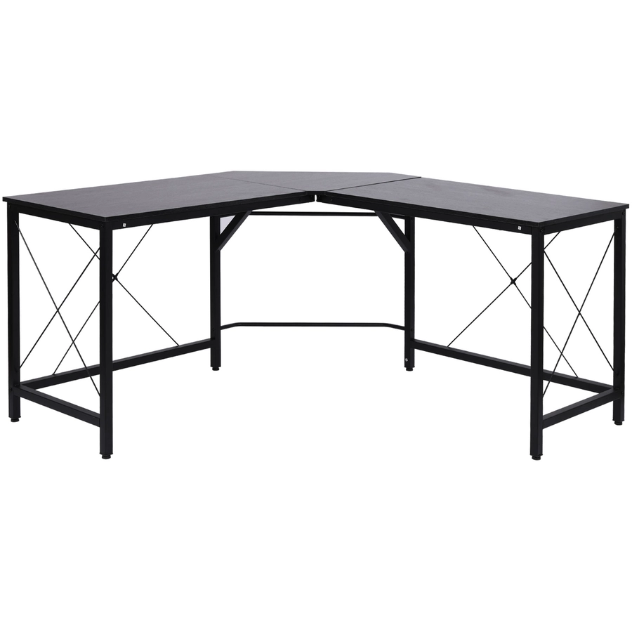 HOMCOM Winkelschreibtisch schwarz