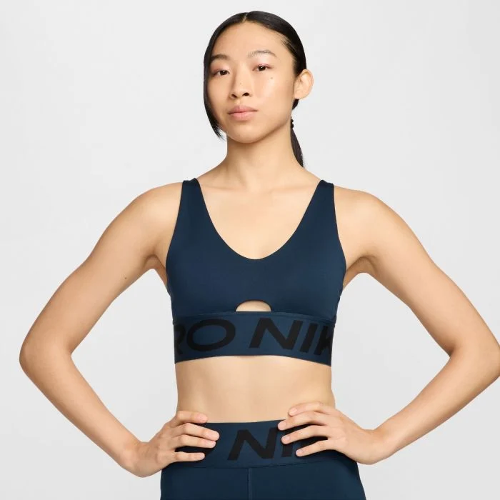 Nike Dame BH Pro Indy Plunge Bra Bold Blå