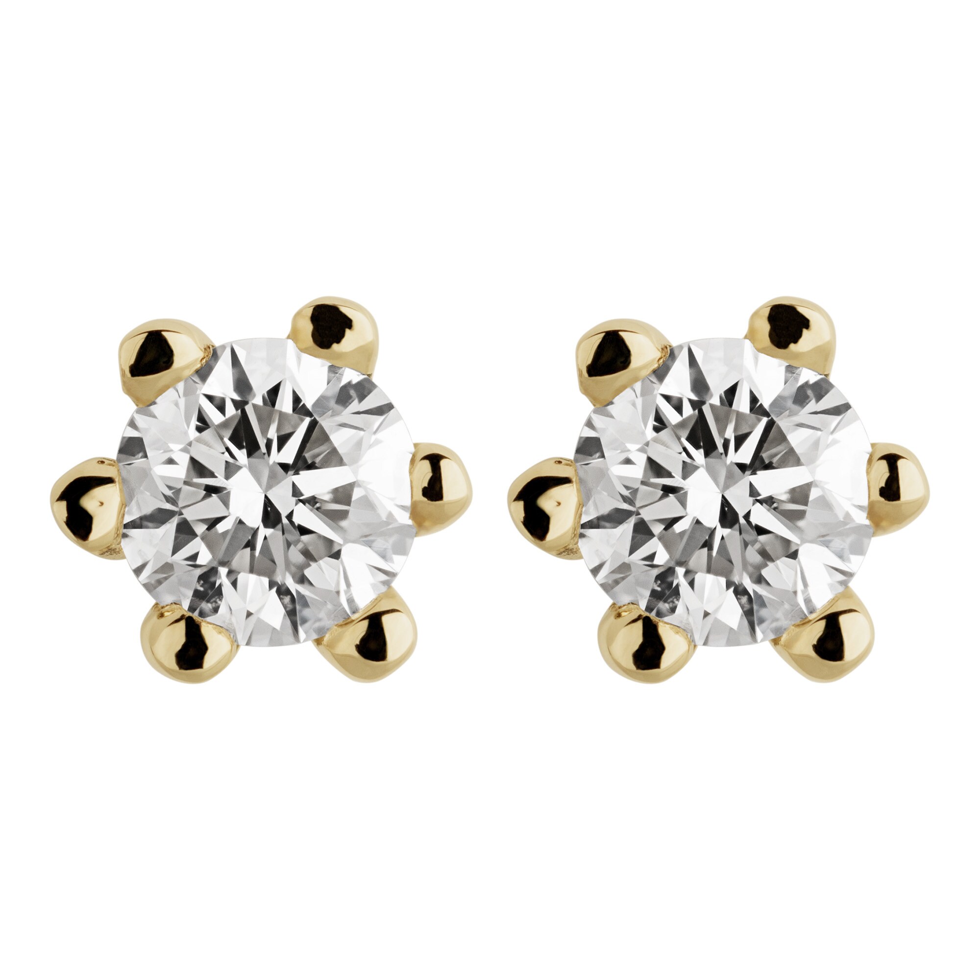 Orolino Ohrringe Gold 585 mit 2 natürlichen Brillanten zus. 0,20ct.