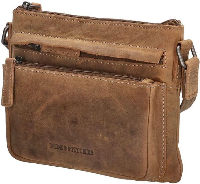 Hide & Stitches - Idaho - Schoudertas - Bruin - Leer