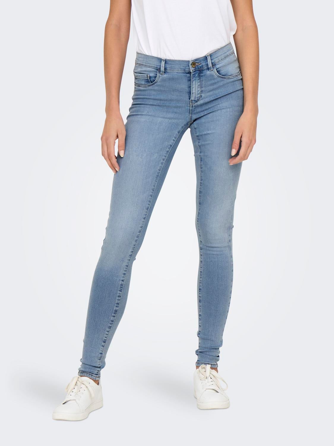 ONLRAIN Mittlere Taille Skinny Fit Jeans Light Blue Denim