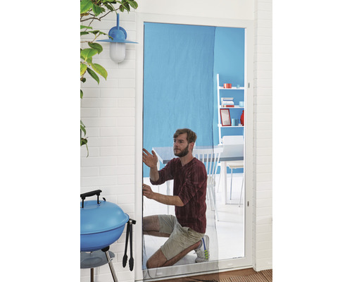 Vliegenhor voor deuren tesa Insect Stop Comfort, zonder boren, antraciet, 65x220 cm, 2-pack
