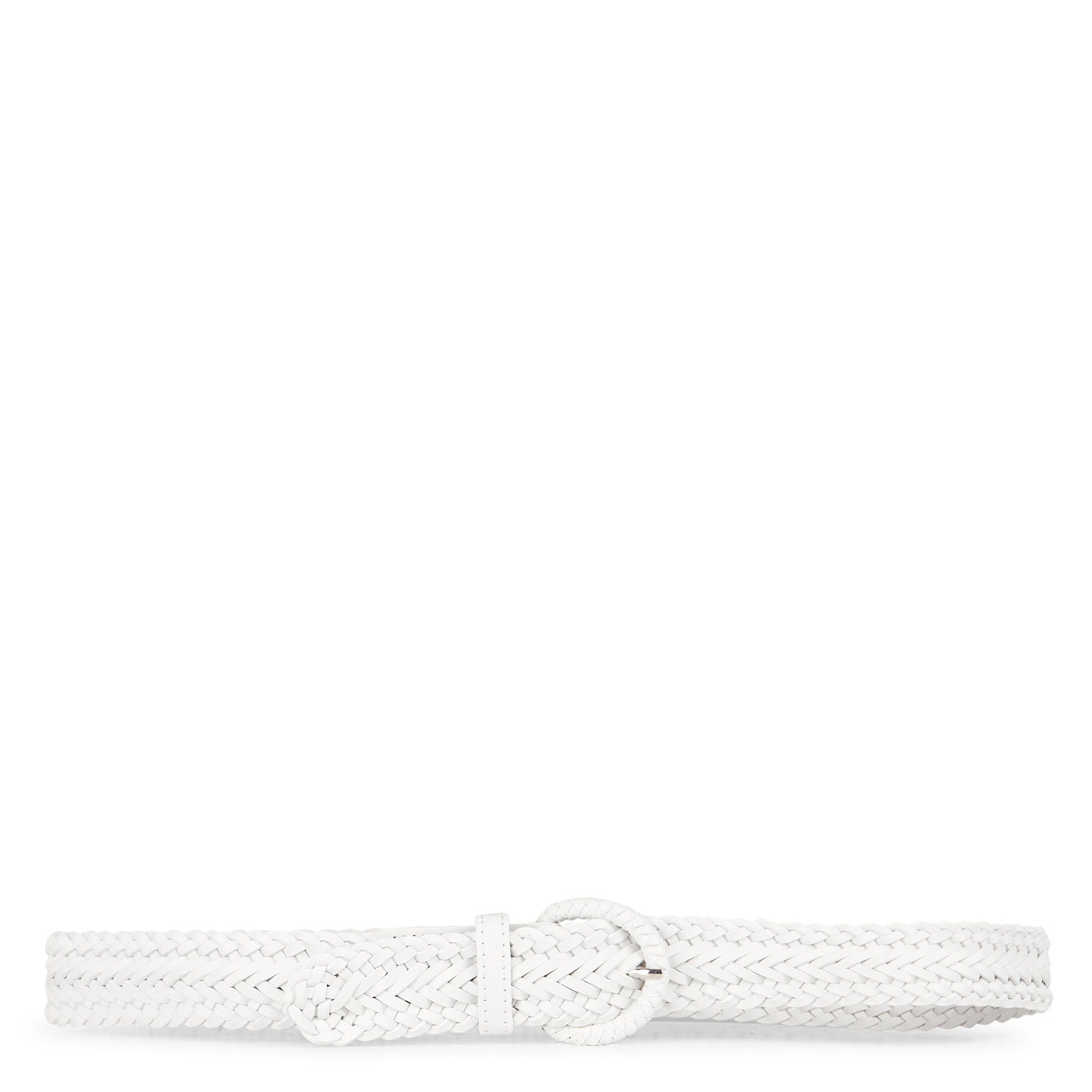 ENZO - Ceinture tressée en cuir| Blanc