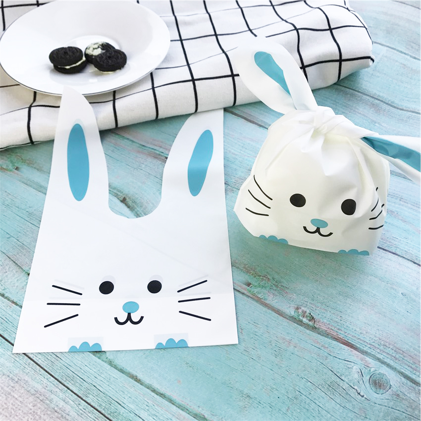 (50er Set) Ostern Tüten Candy Gift Osterhase Tasche Osternest - Weiss