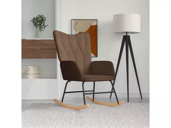 Chaise à bascule Marron Tissu