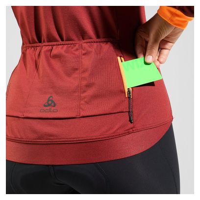 Veste de Cyclisme Femme Odlo Full Zip Zeroweight Ceramiwarm Rouge