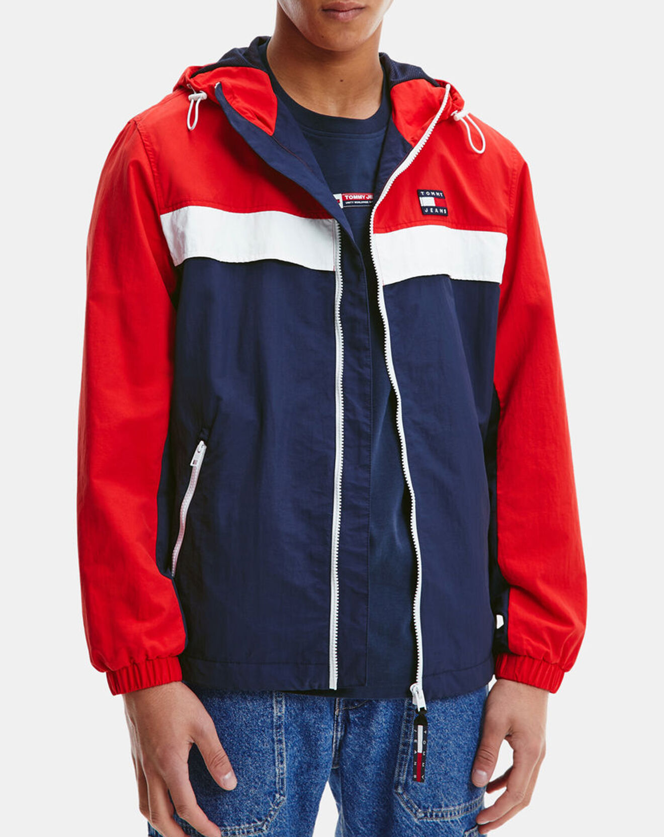 Tommy Jeans Blouson Chicago Colorblock bleu/blanc/rouge