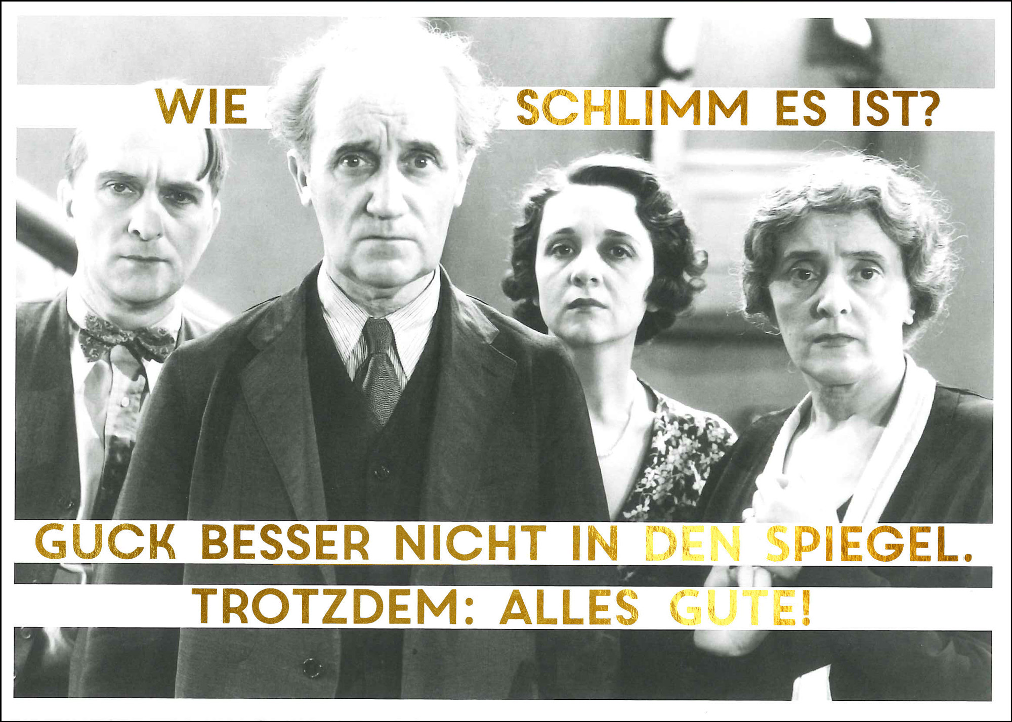 Postkarte 'Guck nicht in den Spiegel' günstig bestellen