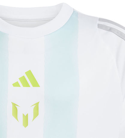 adidas Performance T-Shirt - Messi - Weiß/Fast Blue