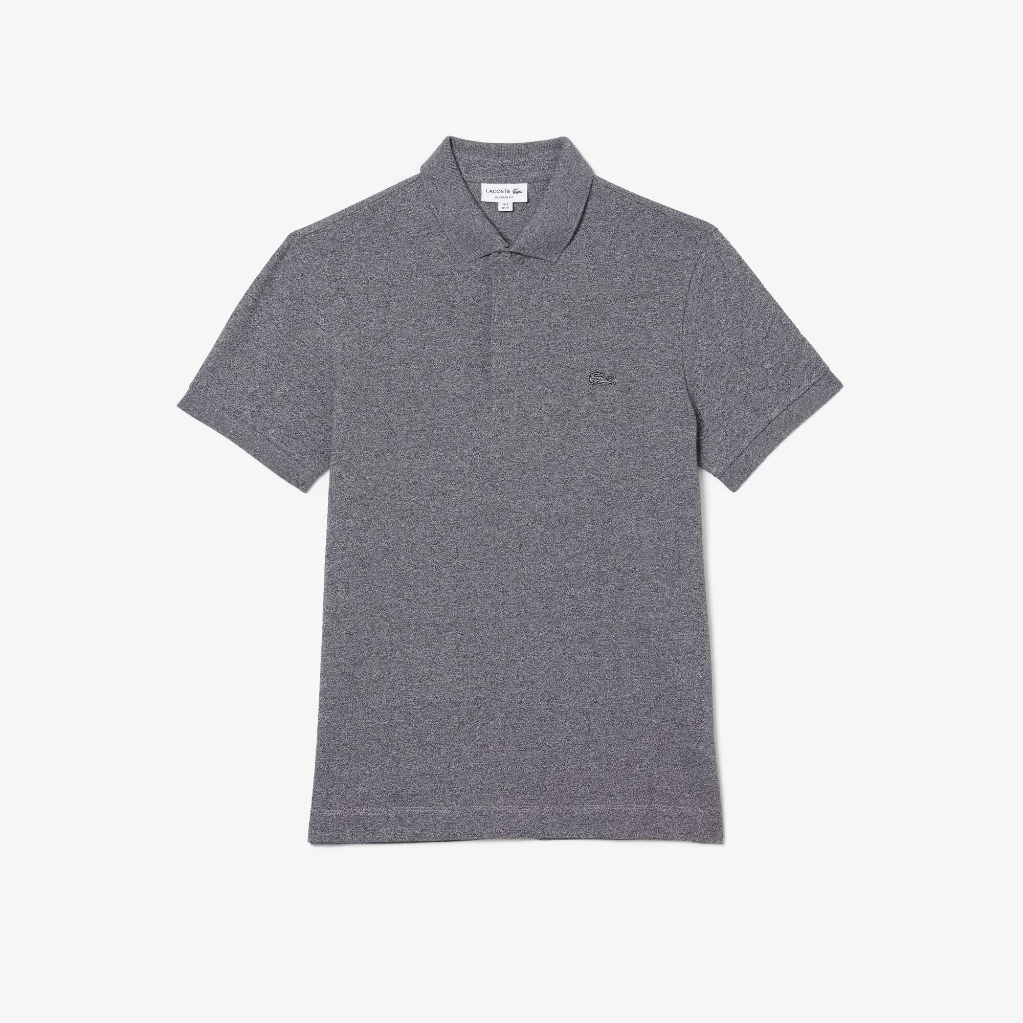 Smart Paris Stretch Cotton Piqué Poloshirt Kurze Ärmel - Grau - Lacoste - Herren