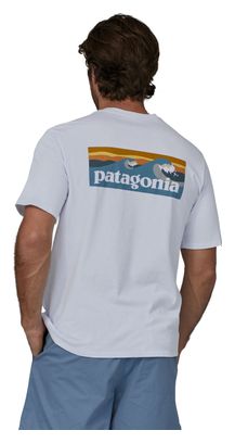 T-Shirt Patagonia Boardshort Logo Pocket Blanc