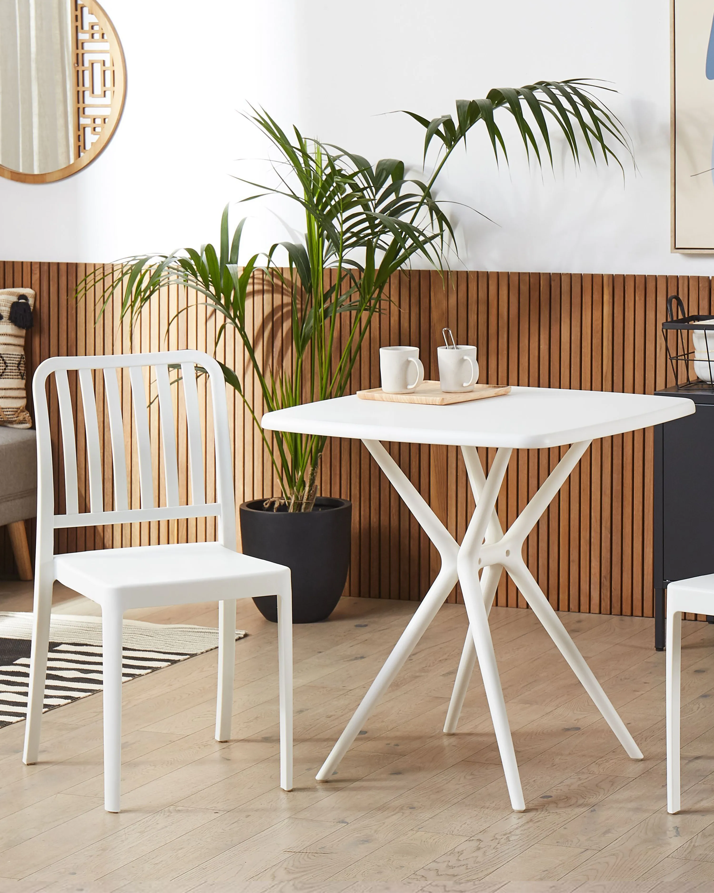 Set van 2 tuinstoelen SERSALE Synthetisch materiaal Wit