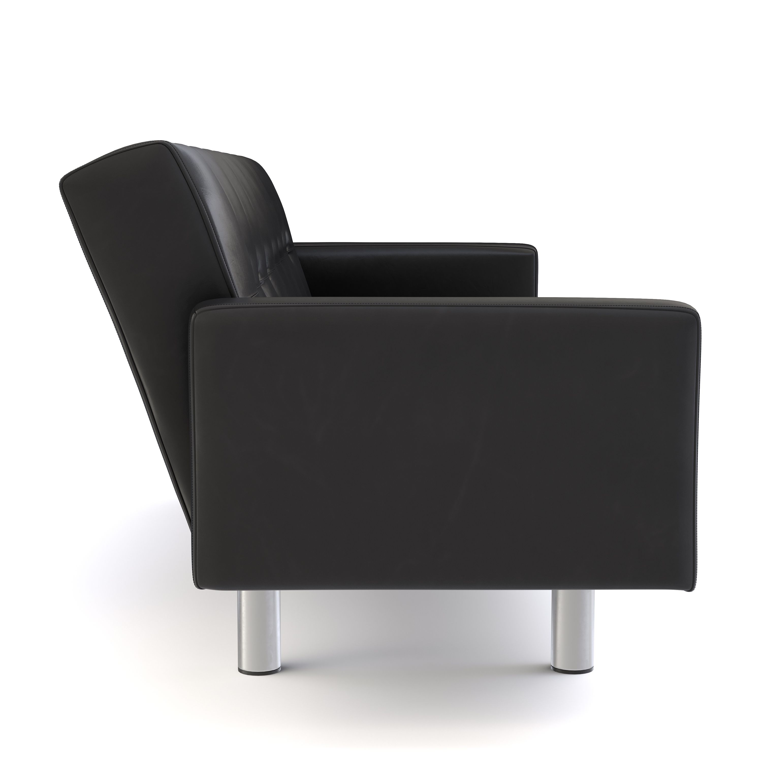 Schlafsofa Leder YALE schwarz