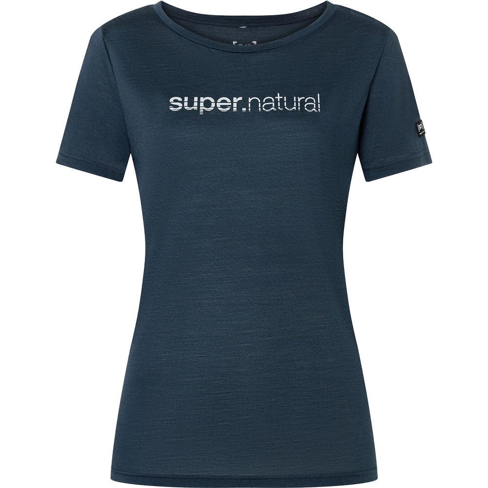 super.natural Grid T-Shirt Damen blueberry
