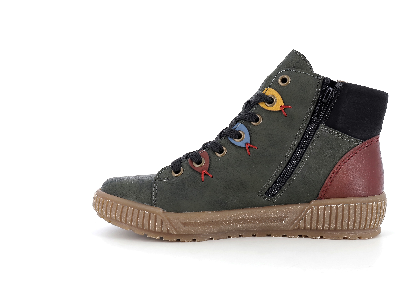 Rieker-N0711 Synthétique Kaki
