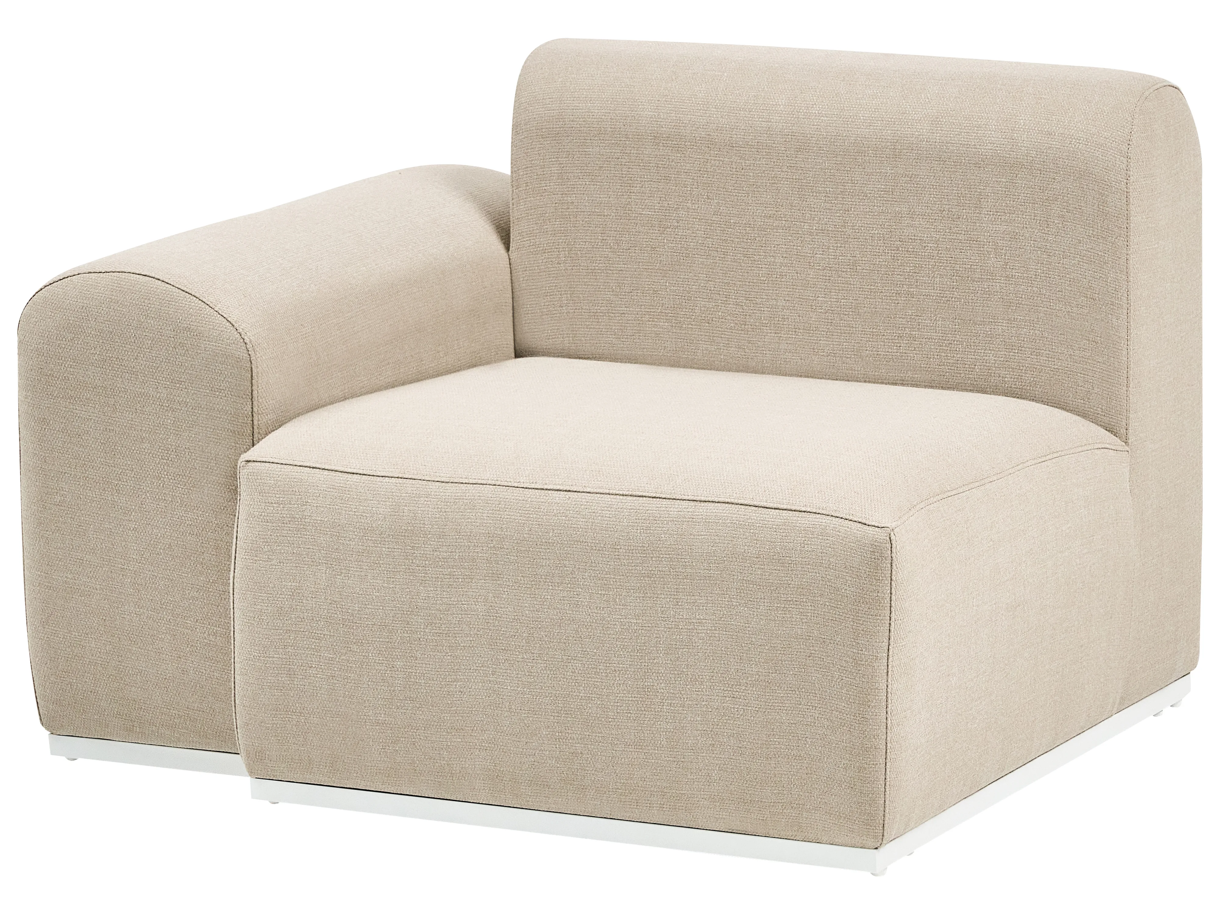 Tuin loungebank met ottomaan 7-zits BATTIFOLLO modulair Beige