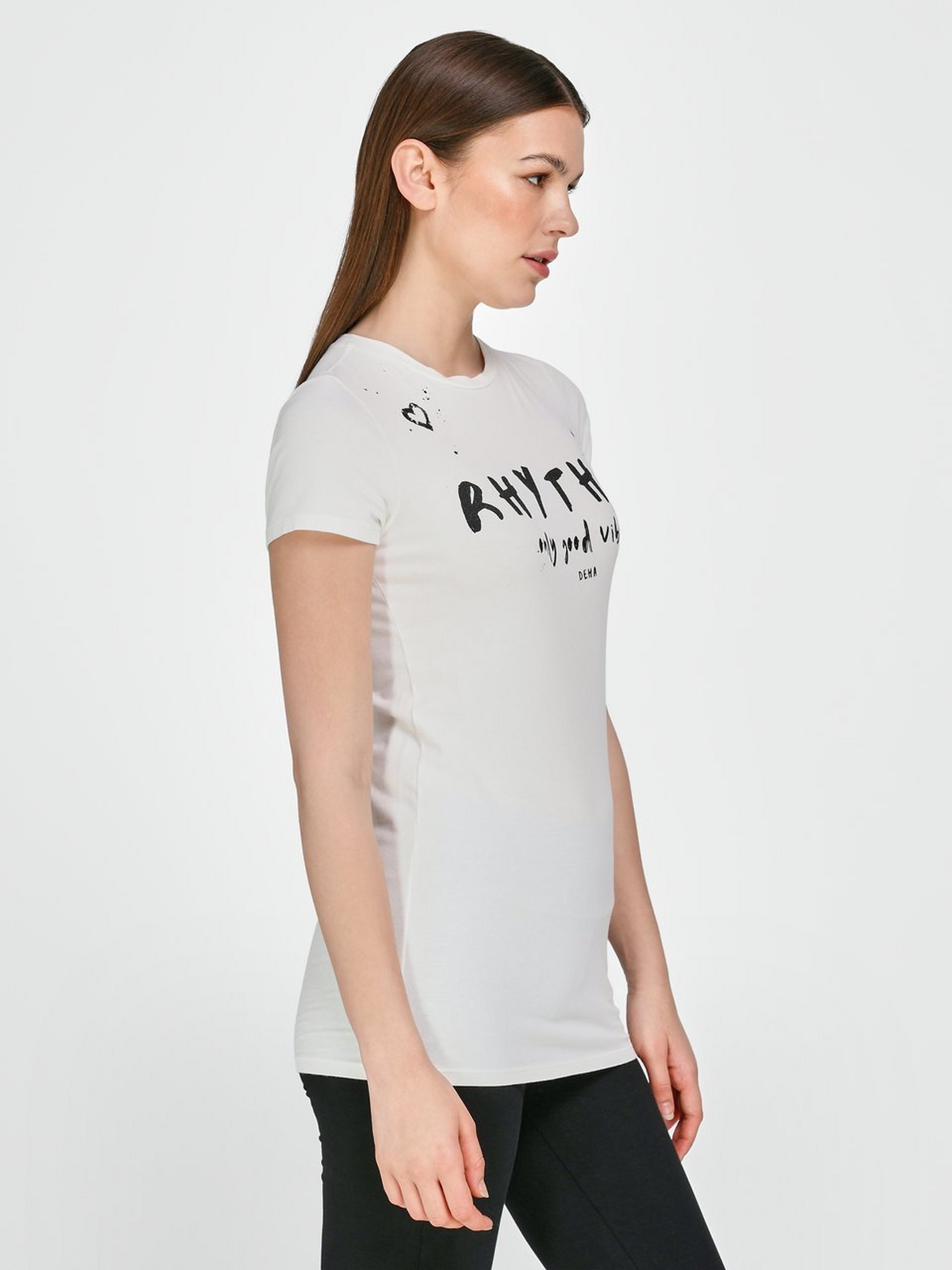 Rundhals-Shirt mit 1/2-Arm
