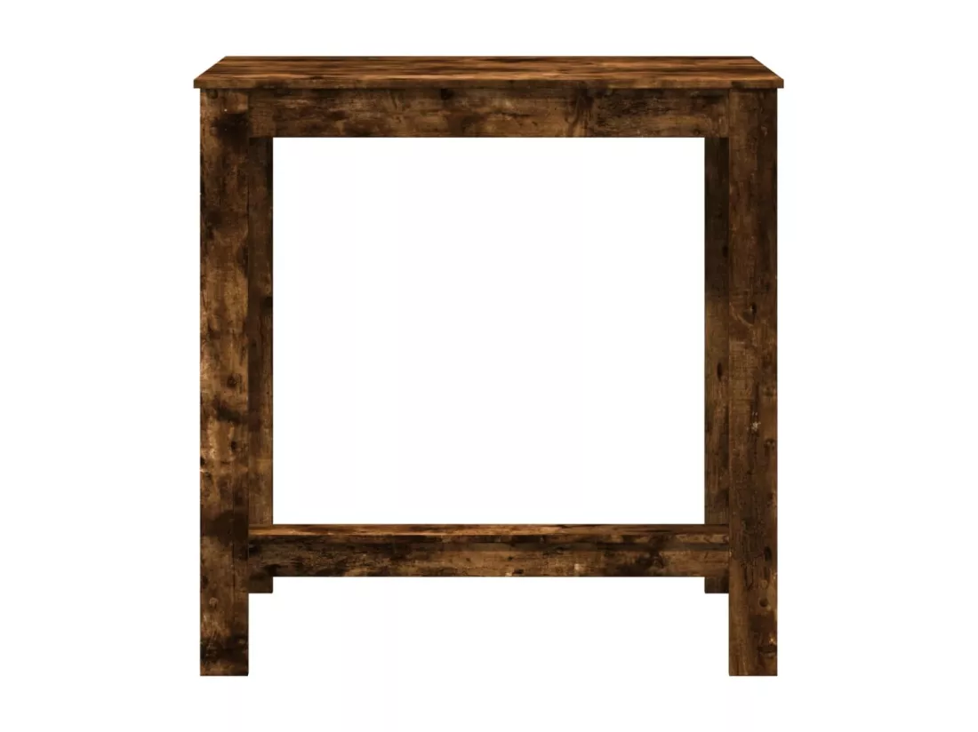 Table de bar chêne fumé 102x50x103,5 cm bois d'ingénierie