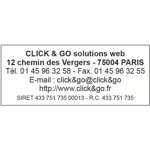 Tampon texte personnalisable Printy 4913 Trodat monochrome 5 lignes
