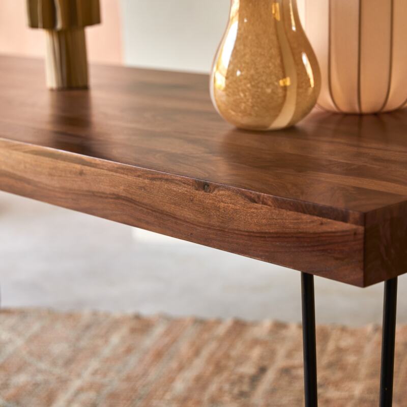 Table Helga en palissandre L 210 x P 75 cm, 6 à personnes