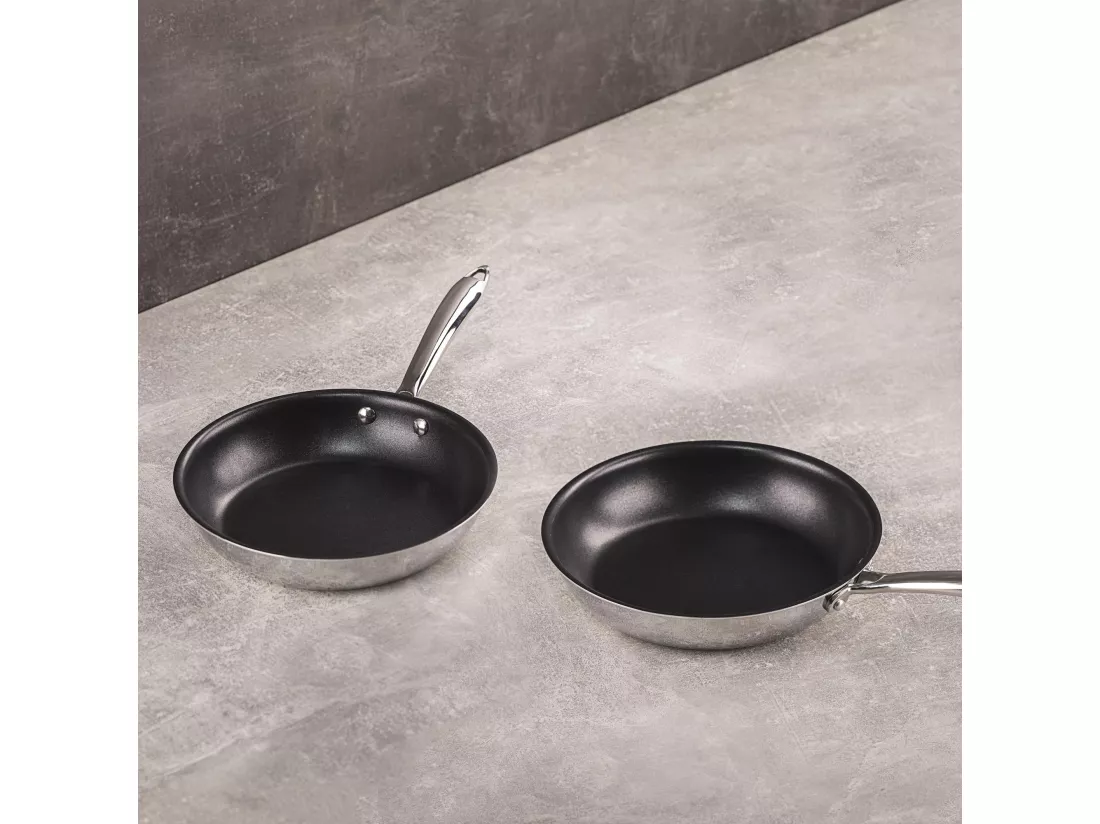 Lot de 2 poêles Ø20Ø24cm PURE en inox MasterPRO