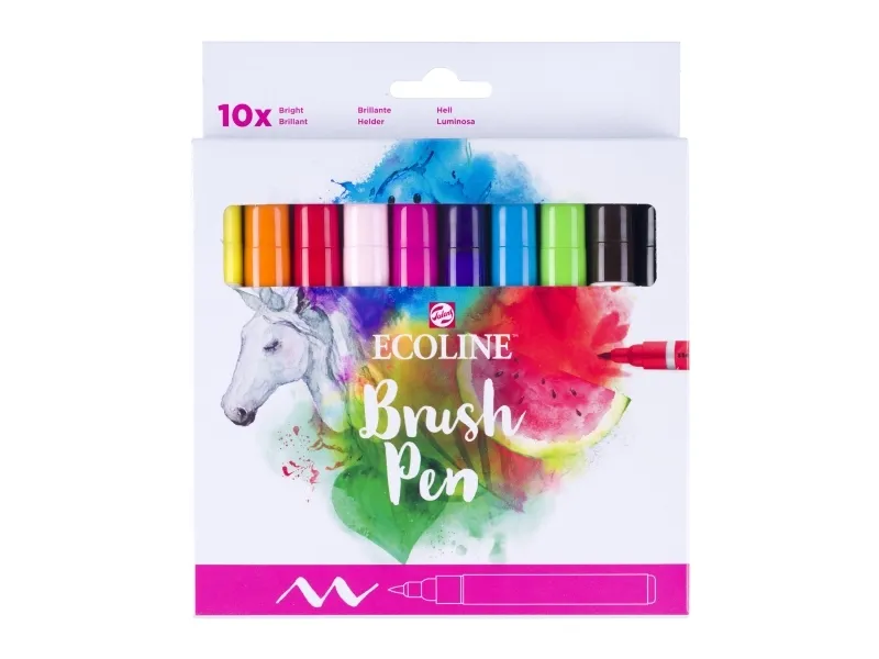 Ecoline Brush Pen set Bright | 10 colours