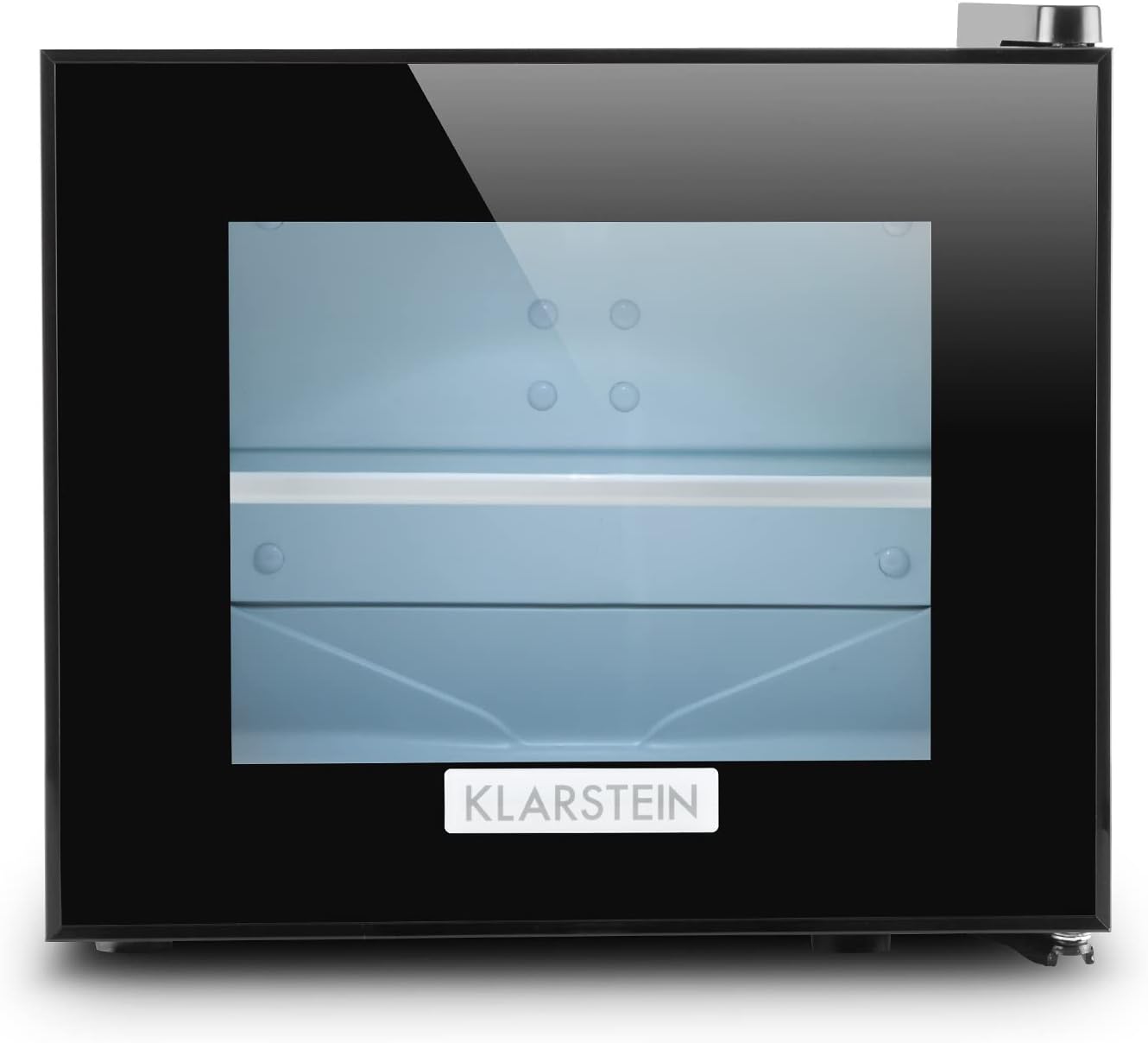 Klarstein Frosty Mini-Kühlschrank - kompakte Minibar mit Thermoelektrischem Kühlsystem, freistehend, 10 Liter Fassungsvermögen, Kühlung: 12-18 °C, schwarz, 33,4 x 30,3 x 31,5 cm (BxHxT)