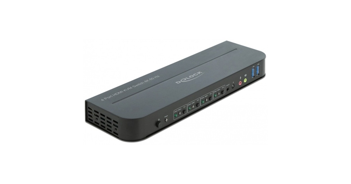DeLOCKHDMI KVM-switch 4K 60 Hz met USB en audio