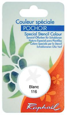 Godet d'huile solide spéciale pochoir coloris blanc