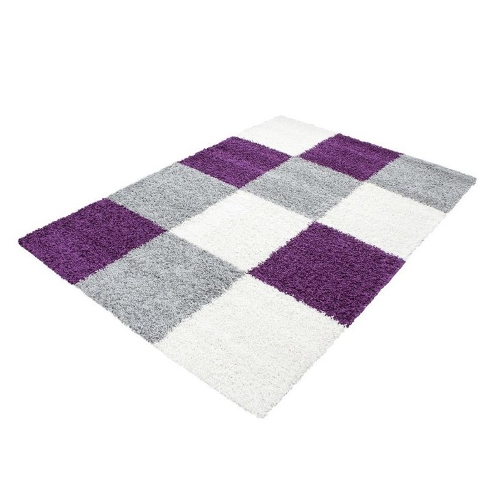 Hoogpolig vloerkleed - Cube Paars