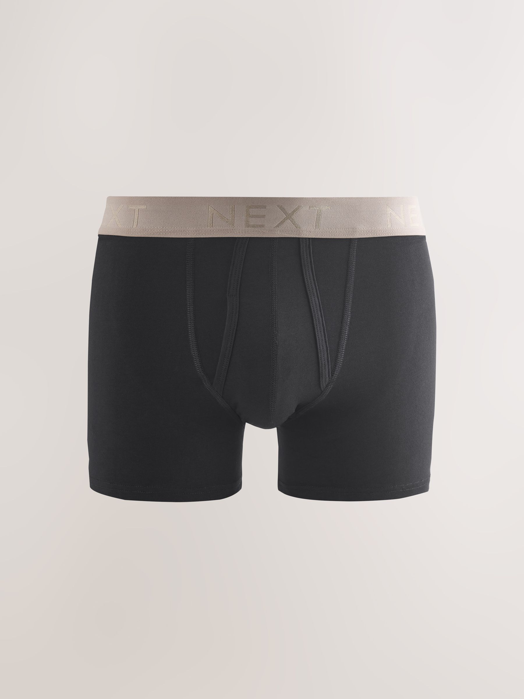 Zwarte en blauwe/bruine taillebanden - Standaard - 10 Boxershorts zonder plooi
