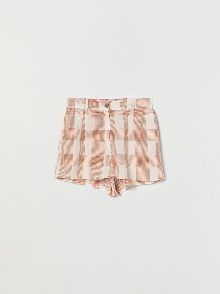 Shorts rústicos - Azulejo