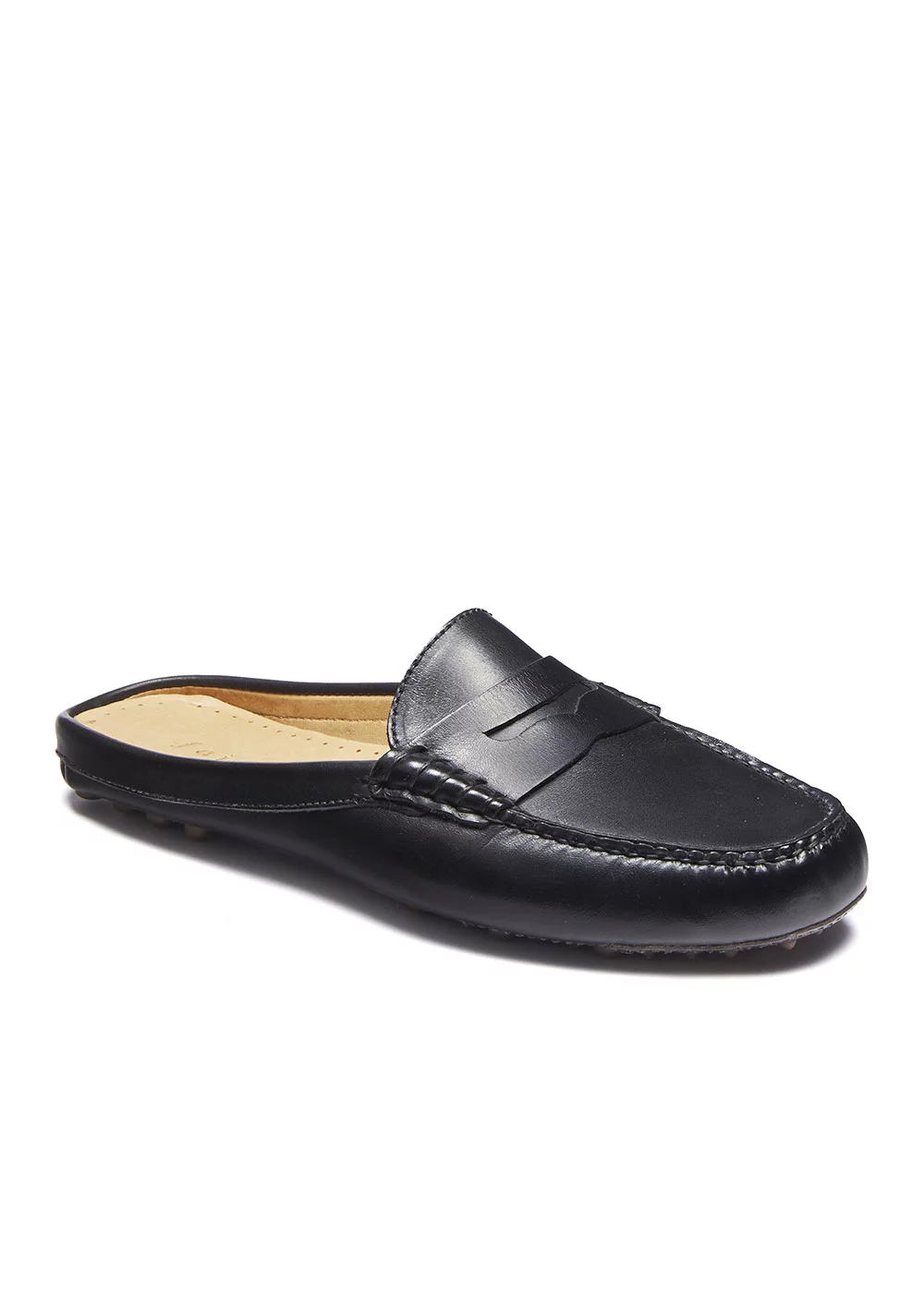 MOCASSIN MULE DRIVER CUIR NOIR