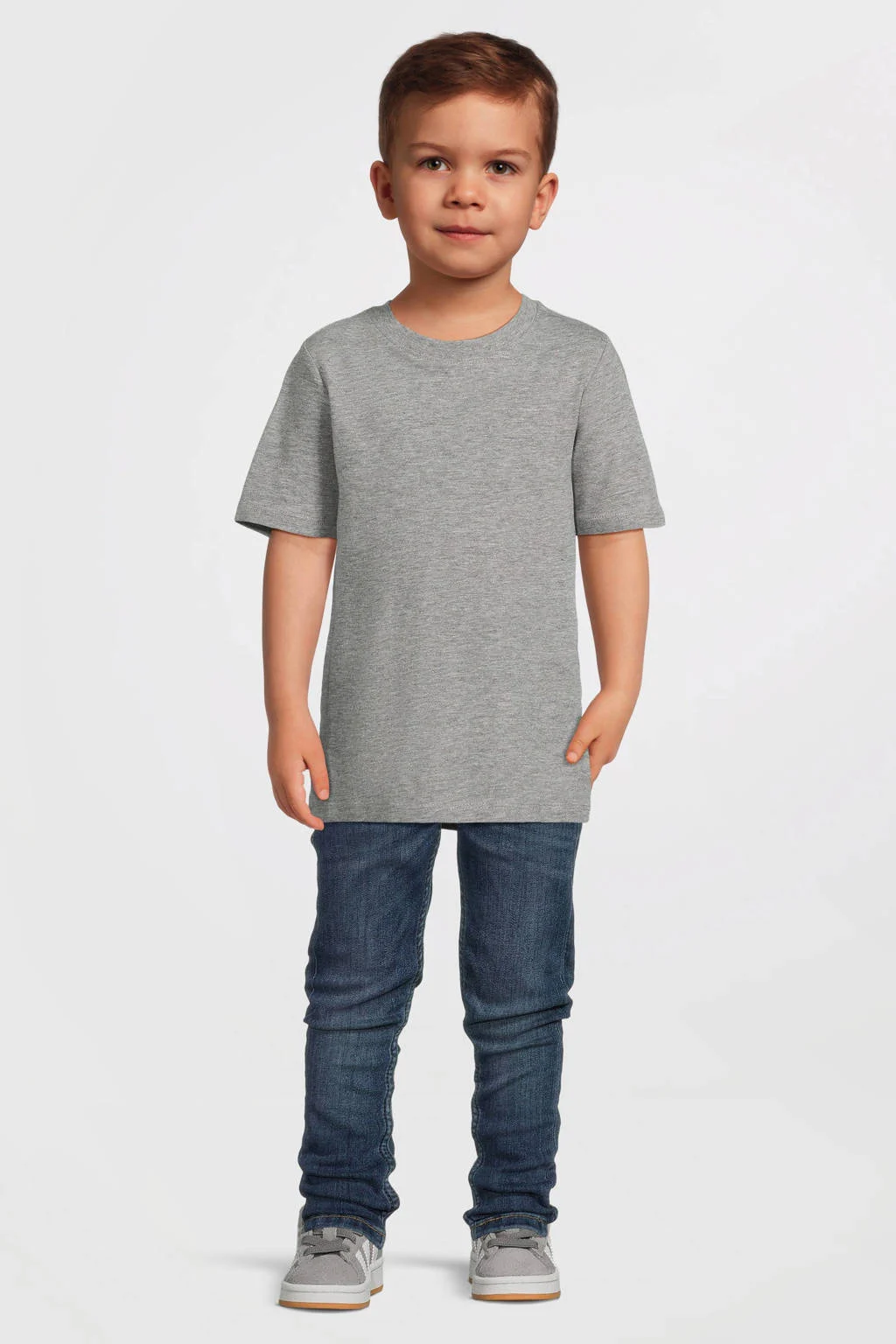 anytime T-shirt grijs melange