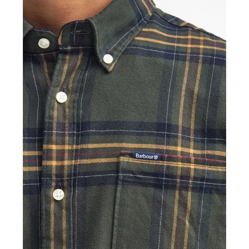 Barbour Portdown Tailored Checked Skjorte, Olive, XXL
