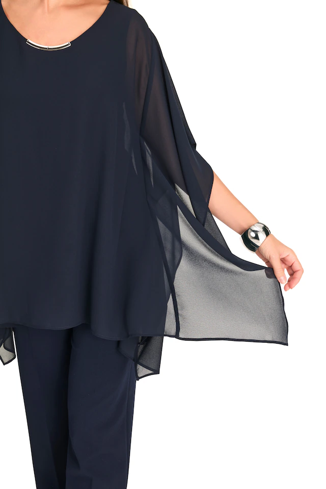 HERMANN LANGE Collection Blusenponcho , mit weiten Ärmeln, Poncho, transparent