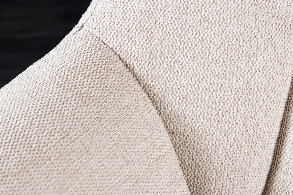 riess-ambiente Sitzbank PAPILLON - 165cm champagner beige mit Lehnen schwarzes Metallgestell Esszimmer