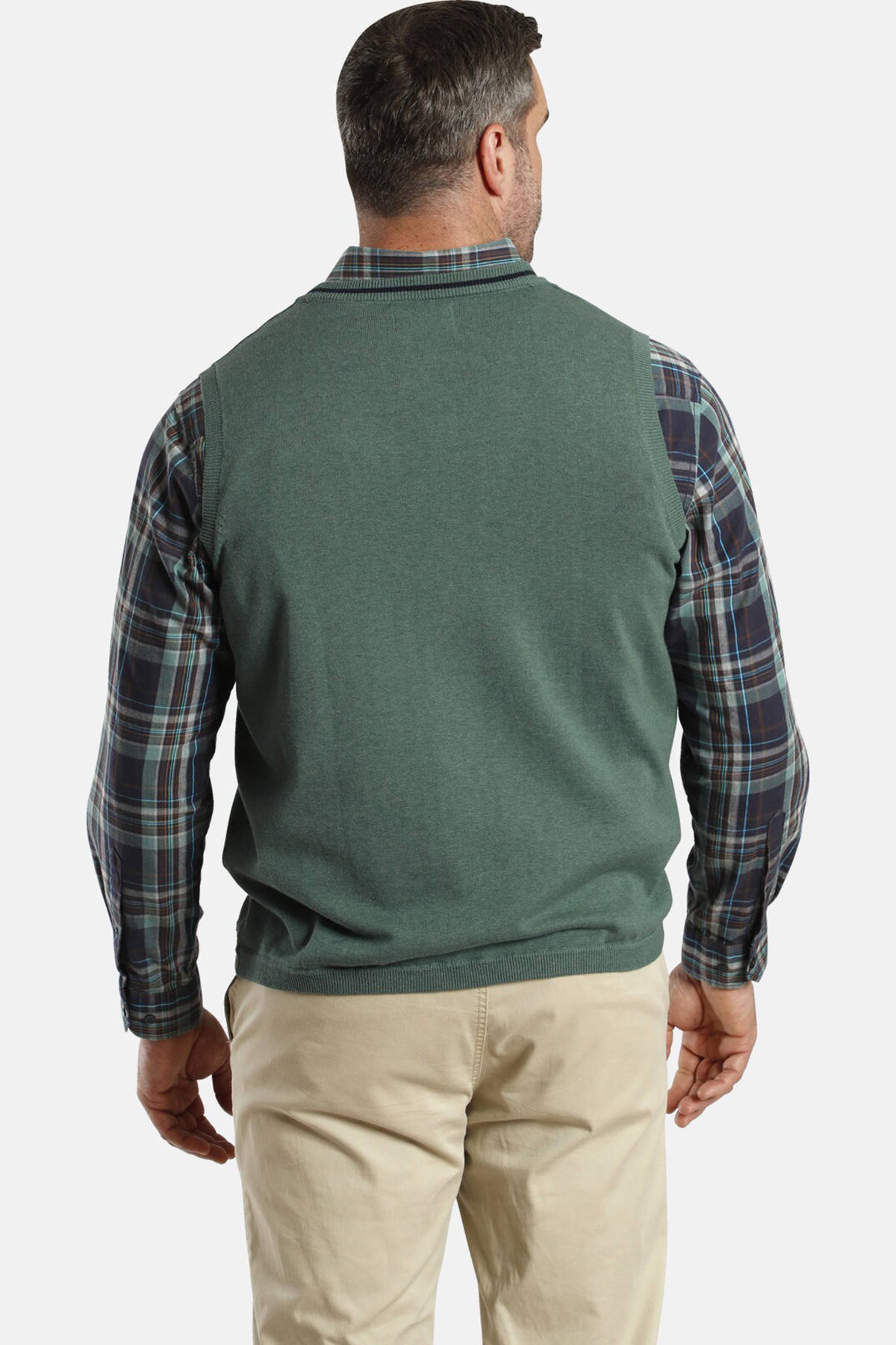 Charles Colby gilet DUKE FREDO Plus Size groen