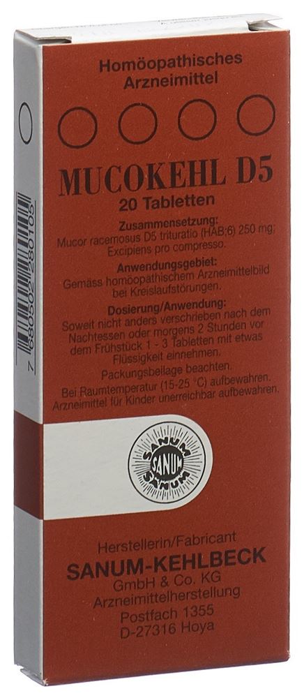 MUCOKEHL Tabl 5 D Blist 20 Stk<br>20 Stück, Blister, Tablette