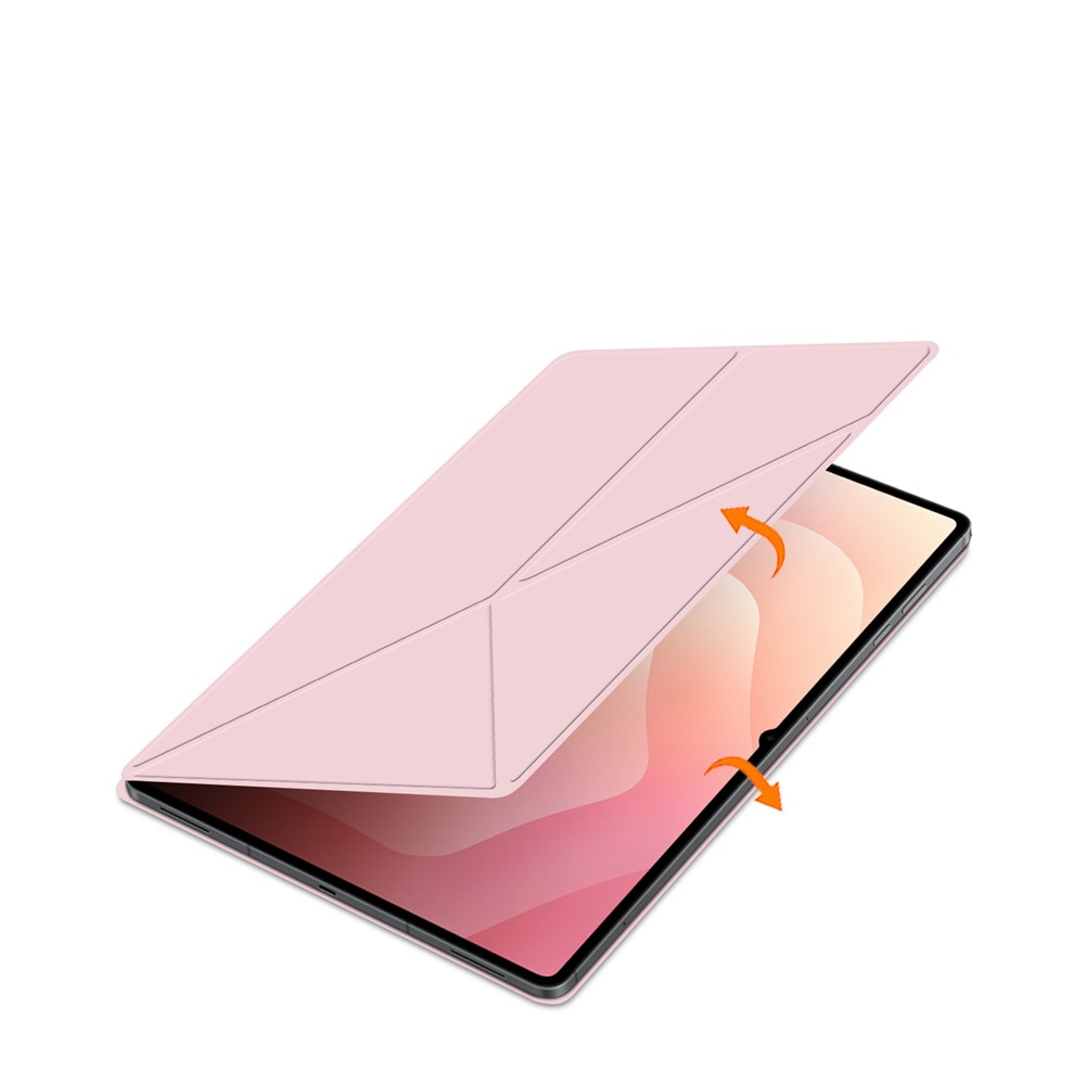 Samsung Galaxy Tab S11 Ultra Smart Cover Origami Flip Case Leder Tasche Schutzhülle Magnetcover - Rosa