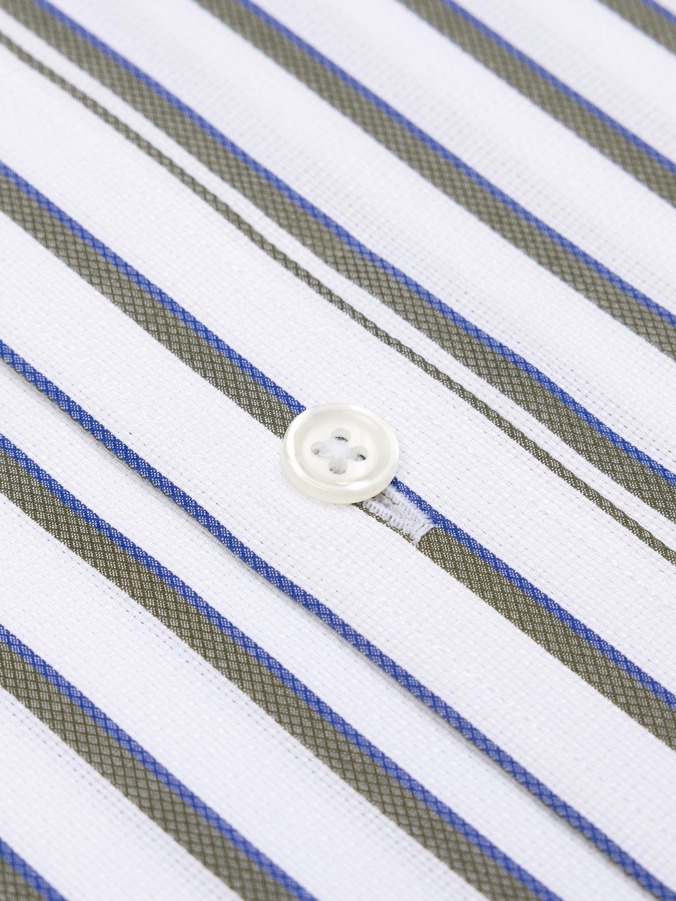 Chemise Elton à rayures kaki