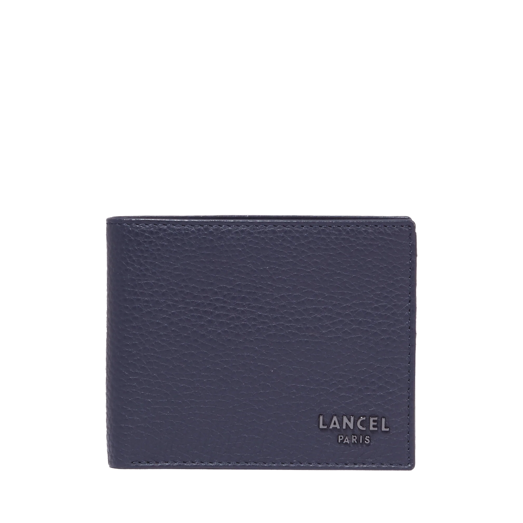 Coin compartment wallet/8CC with flap Come de Lancel-Bleu Marine