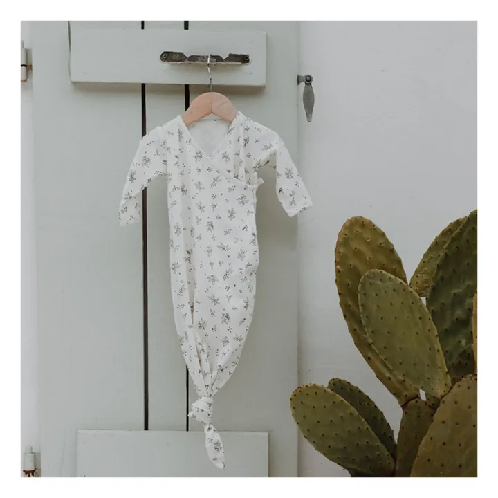 Bonjour Little Kimono Noué Sloeberry Coton Bio | Ecru