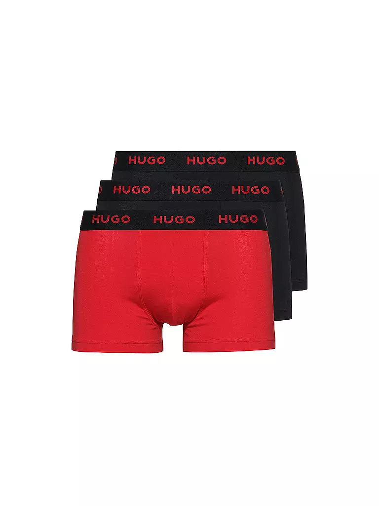 HUGO Pants 3er Pkg schwarz rot schwarz