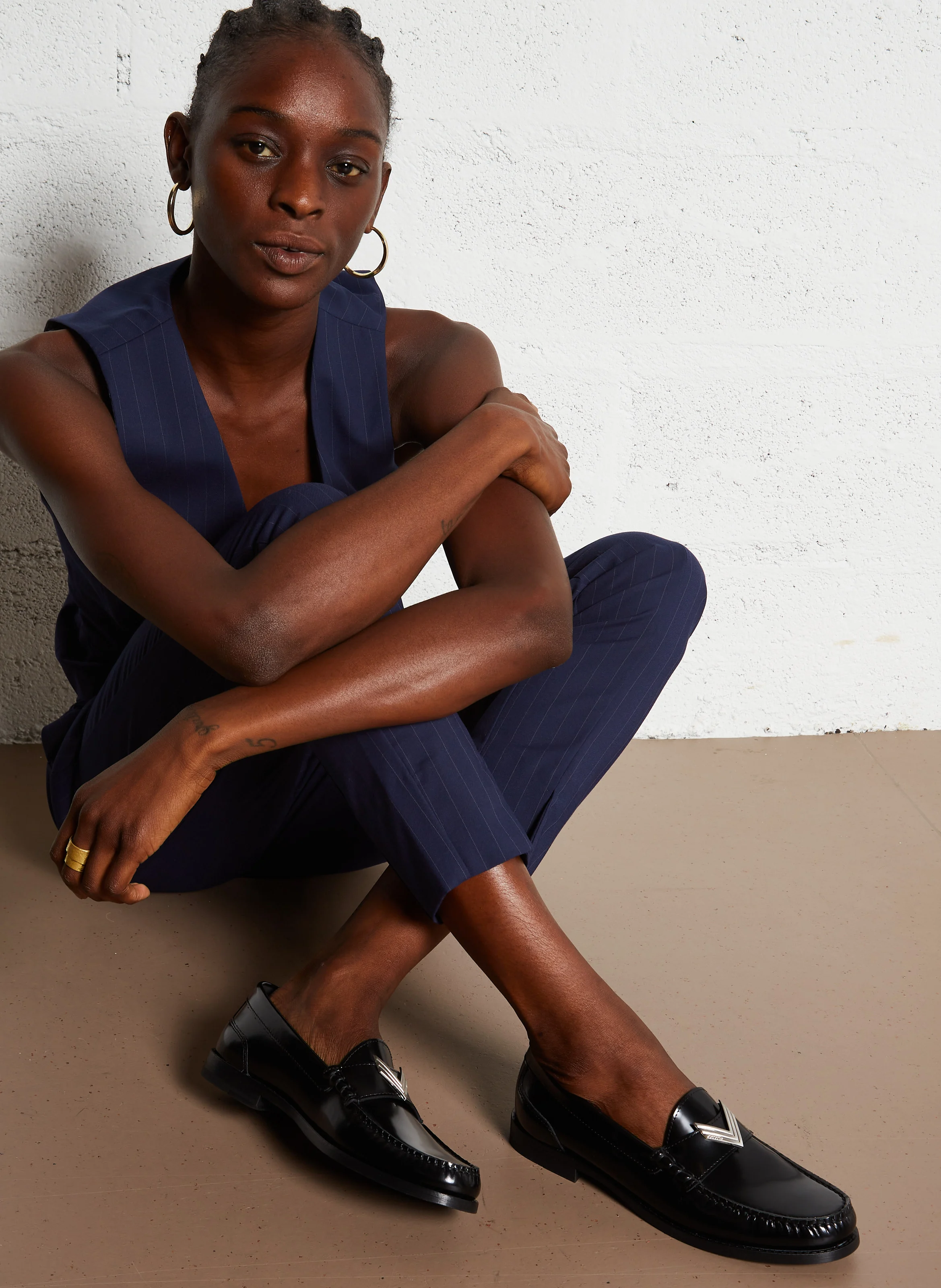 Mocassins vernis en cuir| Noir