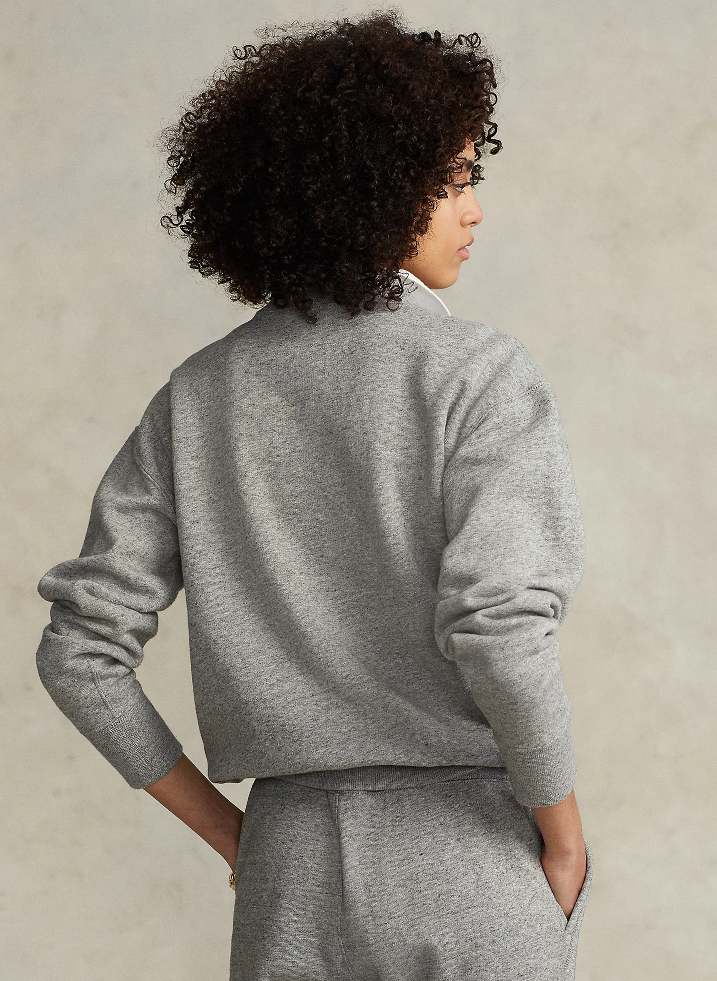 Sweat ample en coton mélangé | Gris